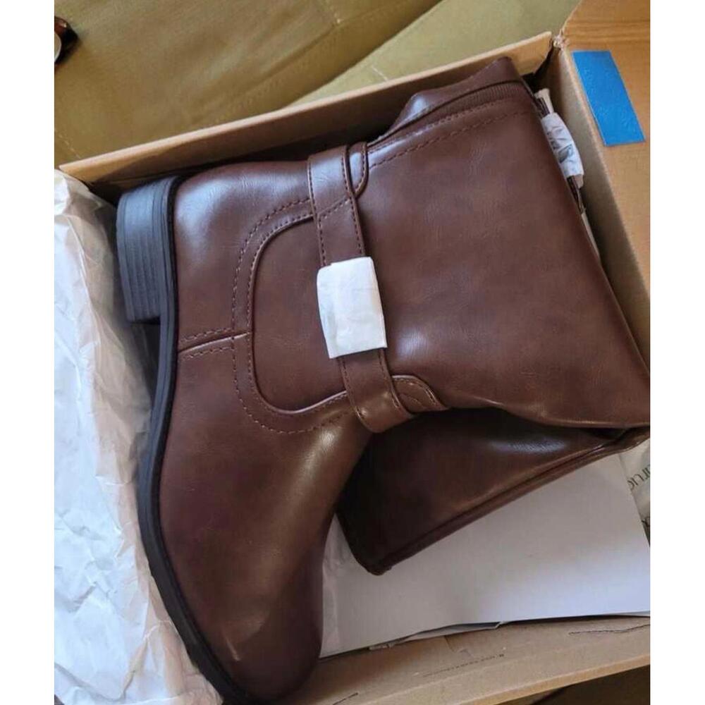 Brown boots size 8 - Picture 3 of 4
